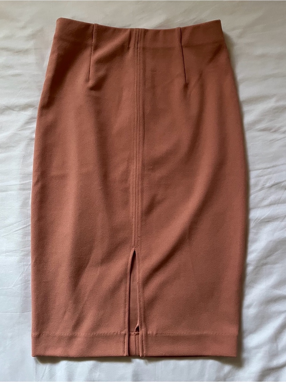 Dynamite Salmon Pink Pencil Skirt with Front Slit